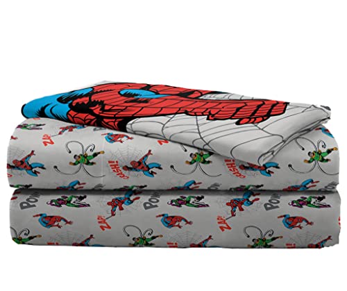 Marvel Spiderman Spidey VS 5 Piece Twin Size Bed Set - Includes Comforter & Sheet Set Bedding - Super Soft Fade Resistant Microfiber (Official Product) Jay Franco