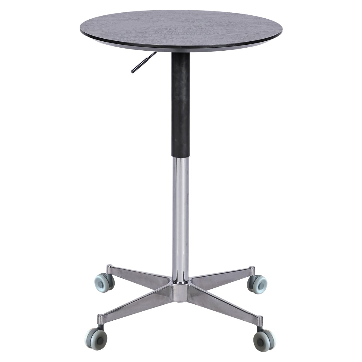 VAOZIURE Adjustable Bar Table, 360 Swivel Height with Aluminum Base for Dining, Bistro, or Home Use, Black VAOZIURE