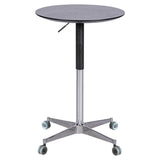 VAOZIURE Adjustable Bar Table, 360 Swivel Height with Aluminum Base for Dining, Bistro, or Home Use, Black VAOZIURE