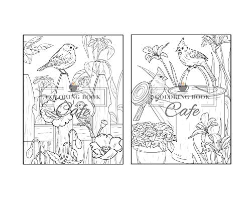 Songbirds Coloring Book: An Adult Coloring Book Featuring Beautiful Songbirds, Exquisite Flowers and Relaxing Nature Scenes Majosta