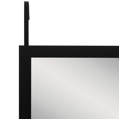 Americanflat 15x51 Over The Door Mirror - Hanging Full Length Mirror with Engineered Wood - Modern Mirror for Bathroom, Bedroom, Living Room - Mirrors for Wall Display and Home Decor - Black Americanflat
