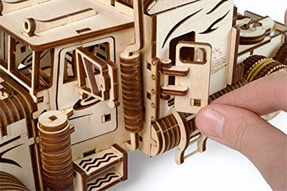 UGEARS Truck DIY Kit – Heavy Boy Truck Model Miniature Plywood DIY Model – Unique and Interesting Present Idea – VM-03 Truck Model with Driver Cabin – Ecological Wooden Model