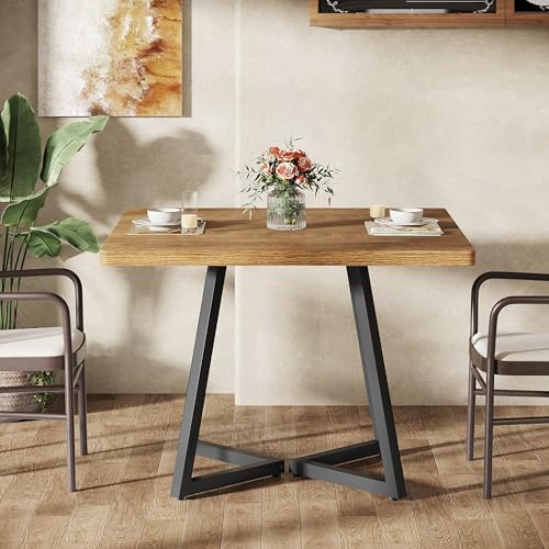 Tribesigns 31.5" Square Conference Table, Small Wooden Meeting Table for 2-4 People, Compact Office Table for Small Spaces, Seminar Room Tribesigns