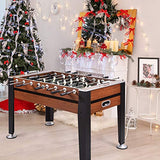 GYMAX Foosball Table, 54” Full Sized Soccer Game Table with 2 Footballs, Game Tables for Game Room Adults Kids Family Night GYMAX
