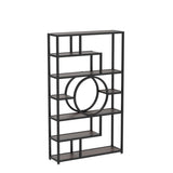 Tribesigns 72-Inch Geometric Industrial Bookshelf with 11 Open Shelving Units Tribesigns