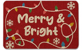 QIONG MENG Christmas Merry and Bright Doormat Outdoor Rug Decorative Doormats Farmhouse Home Kitchen Entrance Rug Floor Front Door Mats 17 x 27 Inch QIONG MENG