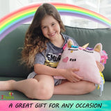 2Pepers Unicorn Pillow Kit Arts and Crafts for Girls 3 4 5 6 7 8 9 10 11 12 Years Old (No Sew), DIY Unicorn Craft Supplies Plush Toy Stuffed Pillow, Best Kids Easter Present for Little Girls 2Pepers