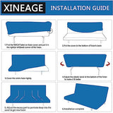 XINEAGE 2026 New Futon Cover Full Size Stretch Armless Sofa Bed Cover Anti-Slip Furniture Protector Without Armrests Futon Slipcover with Elastic Bottom (67"-82", Light Gray) XINEAGE