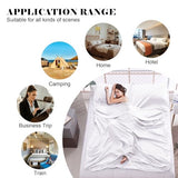 BREENHILL Double Sleeping Bag Liner，Camping Sheets & Travel Sheet, Hostels & Traveling Adult Sleep Sack for Backpacking, Hotels Lightweight Single & Double Camping Sleeping Bag Liners White BREENHILL