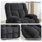 Oversized Power Zero Gravity Recliner Chairs for Adults, Electric Reclining 0 Gravity Chair for Big Man,Soft Fabric Overstuffed Single Recliners with USB Charger Port for Living Room, Grey