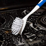 SPOGEARS Dish Brush 3 Pack - Dish Scrubber Brush with Built-in Scraper - Kitchen Brush for Dishes - Kitchen Scrub Brush with Grip Friendly Handle - Dish Cleaning Brush SPOGEARS