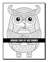 Adorable Owls: An Adult Coloring Book with Cute Owl Portraits, Fun Owl Designs, and Relaxing Mandala Patterns Majosta