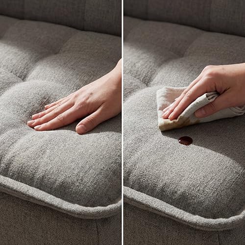 LeTinn 3-in-1 Convertible Sofa Bed, 78.7” Full Size Sleeper Futon with Linen Fabric & Metal Frame - Adjustable Backrest for Living Room, Small Space, Studio Apartment & Guest Room (Grey) Generic
