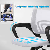 BestOffice Ergonomic Office Chair Mesh Cheap Desk Chair Task Computer Chair Lumbar Support Modern Executive Adjustable Rolling Swivel Chair for Back Pain, White BestOffice