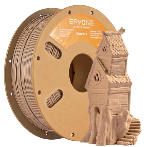 ERYONE Filament PLA 1.75 mm, Special 3D Printing PLA Filament 1.75 mm +/-0.03mm for 3D Printers and 3D Pens, 1kg (2.2lbs)/Spool, Light Wood - WoodArtSupply