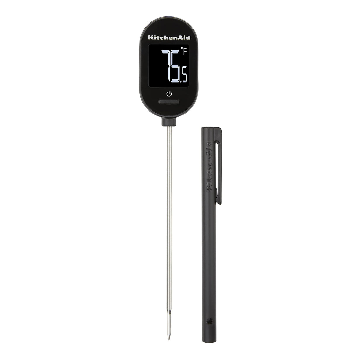 KitchenAid KQ910 Backlit Instant Read Digital Food Kitchen Grill Thermometer, Meat, and Cooking Wireless Thermometerer, Black KitchenAid
