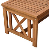 Outsunny 4 Piece Acacia Wood Outdoor Patio Furniture Set with 2 Armchairs, 1 Sofa, & 1 Coffee Table, Cushions Included Outsunny