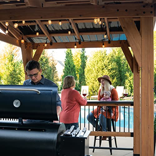 Backyard Discovery Granada Grill Gazebo Pavilion w/Outdoor Bar, 80" Grill Space, Hard Top Steel Metal Roof, Wind Resistant - 100 mph, Supports 4,700 Backyard Discovery