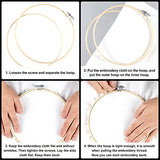 Whaline 4 Mandala Embroidery Starter Kit with Instruction Plum Blossom Chrysanthemum Orchid Lotus Needlepoint Cross Stitch Kit with Embroidery Hoop Threads Needle Scissors for Beginners DIY Craft