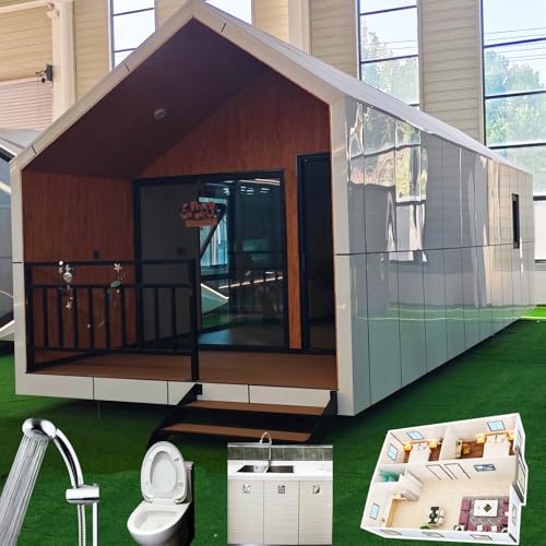 2 Bedroom Customizable Expandable Prefab House Tiny Homes to Live in for Adults unfoldable Houses kit casas prefabricadas para Vivir Small Foldable Container Mobile Modular Guest House