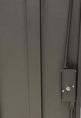 First Watch 8-Gun Security Cabinet, Steel Storage Safe with Lock, American Flag Design, Black Homak