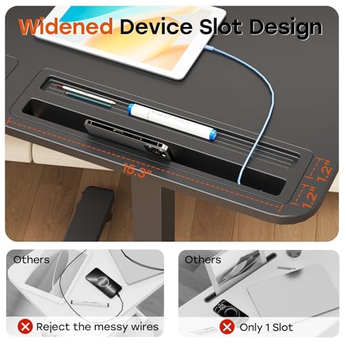 JYLH JOYSEEKER Mobile Small Standing Desk with Drawer, 23.6"x19.7" Rolling Laptop Cart on Wheels, Height Adjustable Sit Stand Computer Workstation with Storage for Compact Space, Black JYLH JOYSEEKER
