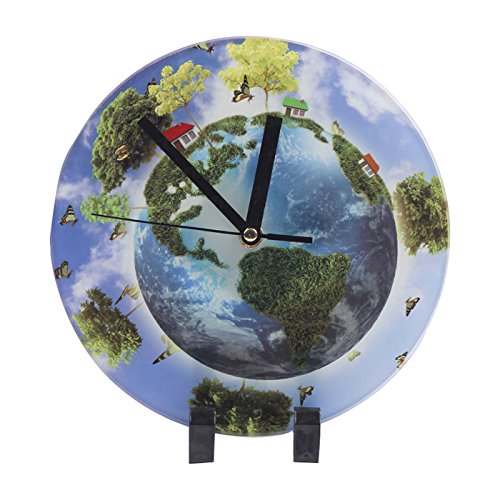 POVOKICI US Stock, 20PCS Sublimation Blank Glass Photo Frame with Glossy Round Clock