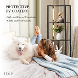 FENLO 64" Display Shelf with Dimmable LED Floor Lamps, Sturdy Display Cabinet with Shelves for Bedroom, Open Bookshelf Display Case with Corner Curio Cabinet, 3 Brightness Levels, Fancy Plus Black FENLO