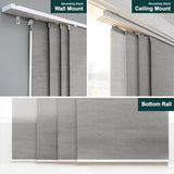 CHICOLOGY Vertical Blinds, Room Divider, Door Blinds,Blinds for Sliding Glass Doors, Temporary Wall, Closet Curtain, Room Door, Woven Gray (Natural Woven) W:46-86 x H:Up-to 96 inches CHICOLOGY