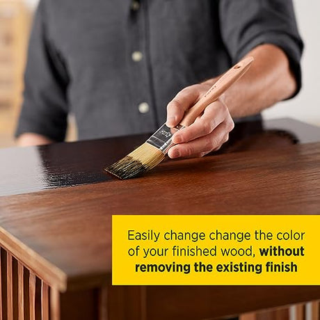 Minwax PolyShades Wood Stain + Polyurethane Finish – Quart, Bombay Mahogany, Satin Minwax