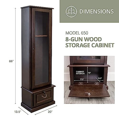 American Furniture Classics Gun Cabinet, Brown - WoodArtSupply