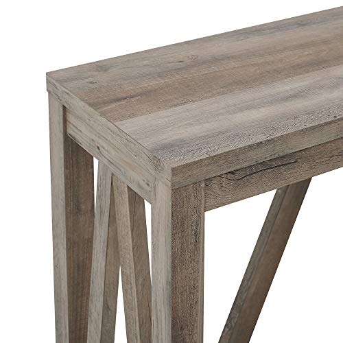 Walker Edison Modern Farmhouse Accent Entryway Table Entry Table Living Room End Table, 52 Inch, Grey Wash Walker Edison