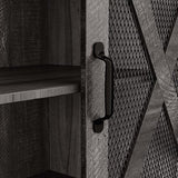 TOLEAD Farmhouse TV Stand for 65 inch TV Farmhouse Entertainment Center with Sliding Barn Doors Console Storage Cabinet for Living Room, Bedroom Grey TOLEAD