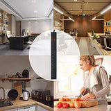 Metal Wall Mount Power Strip, Mountable Power Outlet with 6 AC Outlets, Aluminum Alloy Mount Power Socket with Switch, 6 FT SJT 3/C 14AWG Power Cord, 15A 125V 1875W (6AC) Black HHSOET