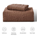 Love's cabin Twin Quilt Set Brown Bedspreads Bedding Set - Soft Bed Lightweight Bedspread Comforter - Modern Style Coin Pattern Coverlet for All Season - 2 Pieces (1 Quilt, 1 Pillow Sham) Love's cabin