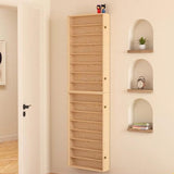 Wooden Wall Mount Display Case, Wall Mounted Collectibles Display Cabinet, 1:64 Scale Diecast Model Cars Display Storage Organizer Case for Bedroom Living Room Office Yimisya