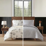 Eddie Bauer - Full/Queen Duvet Cover Set, Super Soft Bedding with Matching Sham(s), Bedding Set, Oeko-Tex Certified (Rocky Mountain Cabin Grey, Full/Queen) Eddie Bauer