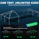 Quictent 20x40 Party Tent Heavy Duty West Coast Frame Tent Outdoor White Commercial Gazebo Rental Wedding Canopy (with Sides) Quictent