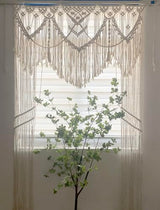 Youngeast Boho Curtains Large Macrame Curtain Macrame Wall Hanging Woven Window Curtains Wedding Backdrop Room Divider Bed Headboard Youngeast