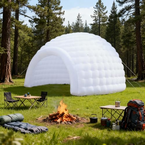 White Inflatable Igloo Dome Tent Portable Lightweight Blow-Up Gazebo Outdoor Air Cloud Tent Event Shelter for Garden Parties, Wedding Decor, Backyard Gatherings & Commercial Rental Generic