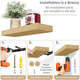 Sorbus Maple Wood Floating Shelves – Versatile Wall-Mounted Storage for Home Decor (2 Pack) Sorbus