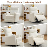 BOSMILLER 360° Swivel Recliner Chair,Nursing Rocking Chair with 2 Pillows for Adutlts,Comfy Rocker Recliners with High Back for Nursery,Living Room,Bedroom
