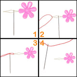 Punch Needle, 43 Pieces Punch Needle Tool and Instructions - Punch Needle Embroidery Kit with Embroidery Tools, Seam Ripper, Threader and Thimble, Needle Punch Kits for Beginners JNENERY