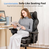 COMHOMA Big and Tall Office Chair 400LBS Heavy Duty Gaming Chair with Deluxe Embossing Leather High Back Wider Ergonomic Computer Chair with Foot Rest 150°Reclining Pocket Spring Lumbar Support COMHOMA