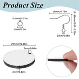 SOFPLATE 1 Box 120Pcs Earring Sublimation Blanks Bulk Round White Wooden Earring Blanks with Earring Hooks and Jump Rings Heat Transfer Dangle Earrings Making Kits for Printing DIY Craft Supplies SOFPLATE