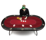 Brybelly Sublimation Poker Table Felt for Casino Quality Tables (Red) Brybelly