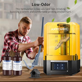 ANYCUBIC Ultra Tough Resin, 3D Printer Resin with Strong Impact Resistance and High Flexibility, Suitable for Direct Use or as an Additive, Wide Compatible for LCD Resin 3D Printers (Grey, 1kg) ANYCUBIC