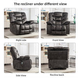 HAOMARKETS Oversized Power Recliner Chair with Massage and Heat, 41" Wide Electric Reclining Chairs with USB Port, Breathable Fabric Overstuffed Reclining Sofa for Living Room Bedroom
