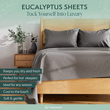 DREAMCARE 100% Eucalyptus Sheets, Full Bed Sheets, Tencel, Lyocell | Full Size Sheet Sets, Cool Sheets for Hot Sleepers - Premium Full Size with Deep Pockets + 2 Side Pockets - 6 pcs DREAMCARE
