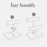 ProCase Bracelet Holder Display Bracelet Organizer, Wooden Bracelet Stand for Selling, T-bar Bangle Storage Rack Wood Watch Display Tower for Business - 2 Tier, Nature ProCase